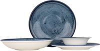 Kütahya Porselen Serviesset (Large) - Blue Stone - 24 pièces - 6 personnes - Porcelaine