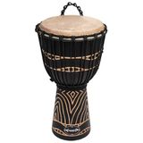 World Rhythm Jammer Swirl Djembe (30,5 cm), zwart | MDJ032