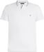 Tommy Hilfiger Polo Régulier Hommes Polo Blanc Coton Élasthanne Manches Courtes Rayé L