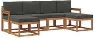 vidaXL Acacia Hout Bank Loungeset 6-Persoons Naturel et Anthracite