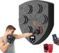 BeltAvenue Holding B.V. Machine à boxer musicale, appareil d'entraînement de boxe mural en PU, tapis de boxe LED, Bluetooth, lumières au rythme de la musique