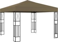 vidaXL Prieel 3x3 m stof taupe