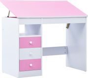 Maison Exclusive - Bureau d'enfant inclinable rose et blanc