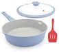 Solidchoice - Panne en céramique 24 cm avec couvercle et poignée amovible