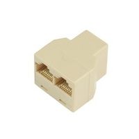 MicroConnect RJ45-2xRJ45 F-F - Netwerk splitter - beige