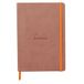 RHODIA 117438C - Soepel Notitieboek Rozenhout - A5 14,8 x 21 cm - Dot Stippen - 160 pagina's - Clairefontaine Ivoor Papier 90 g/m² - Leeslint, Elastieksluiting - Imitatieleer