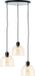 Brilliant Casto - Hanglamp - 3-lichts - E27 - Glas - Amber - Zwart