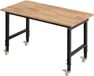 VEVOR Werkbank, 680 kg, Werktafel op wielen, Eikenhouten werkblad 122x60 cm, In hoogte verstelbaar van 725-1075 mm