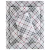 True North by Sleep Philosophy Gezellig Flanel 100% Katoen Ultra Zachte Koud Weerblad Set Bedding, Koning, Rood Plaid