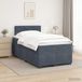 Maison Exclusive - Lit boxspring avec matelas, gris foncé, 120 x 190 cm, velours