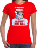 Bellatio Decorations Shoppartners Bv Kut Kerstbal shirt / Kerst t-shirt Ik vroeg om een mobiel krijg ik deze kut bal rood voor dames - Kerstkleding / Christmas outfit XXL