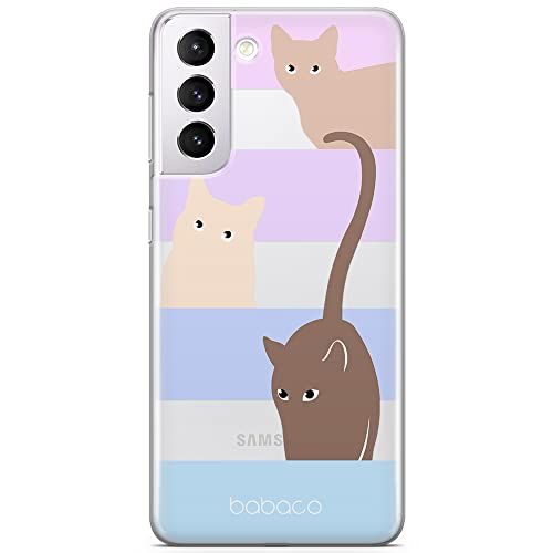 ERT GROUP mobiele telefoonhoesje voor Samsung S21 PLUS - Babaco patroon Cats 014