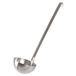 Vogue RVS pollepel 1 L - 35 oz, zilverkleurig, lange steel met ophanghaak, voor professioneel en huishoudelijk gebruik, M964