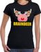 Bellatio Decorations Shoppartners Bv Foute Kerst t-shirt braindeer zwart voor dames XL