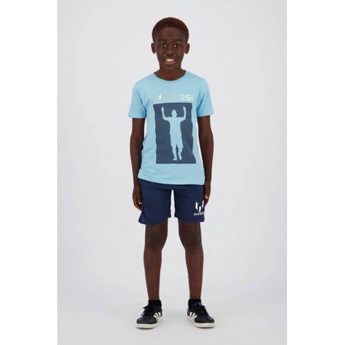 Messi T-shirt + korte broek blauw