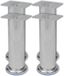 vidaXL Bankpoten rond chroom 180 mm 4 st
