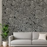 Livingwalls Fotobehang dier in zwart, wit - hoogwaardig vliesbehang 398731 met motief op 1,59 m x 2,80 m - Made in Germany