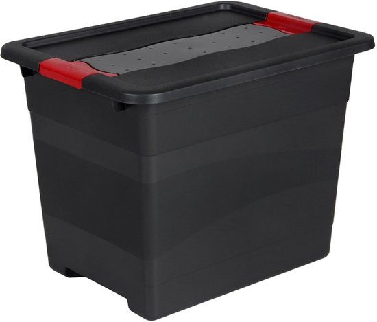 Keeeper Transportbox Met Deksel 39x29x30 - 24 L Zwart