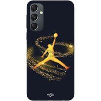 Jordan Coque Pour Samsung Galaxy S23 FE Jordan logo poudre filante dorée Maniacase