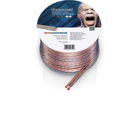 Oehlbach SP-40 Luidsprekerkabel - 20 m - Transparant