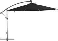 vidaXL Zweefparasol met stalen paal 350 cm zwart