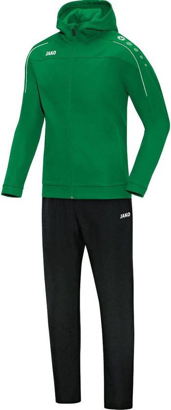 Jako Classico Men's Tracksuit with Hood - Green | Size: XL