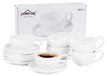 Omgoods – Set de 6 tasses à expresso avec soucoupes – 120 ml céramique, adapté pour expresso et moka