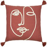 furn. Uno Face Kussenhoes, Rode Klei, 45 x 45cm