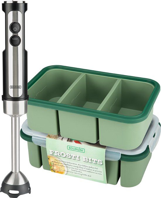 Bourgini Staafmixer Set met Frosti Bits Vershoudbakjes