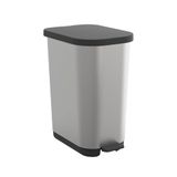 Rotho Pedaalemmer 35L Zilver Metallic