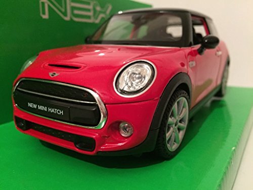 Welly 24058 Mini Cooper S (Hatch) rood/zwart schaal 1:24 modelauto