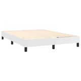 vidaXL Boxspringbed met matras, kunstleer, wit, 140x200 cm