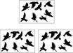 Merkloos 24 Stuks Raamstickers Vogelvorm - Anti-Botsing voor Ramen - Zwart