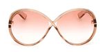 Tom Ford Edie-02 Ft 1116 Lunettes de soleil unisexe marron rondes marron 64mm