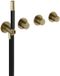 Hotbath Cobber - Afbouwdeel voor Inbouw Douchethermostaat - 2 Stopkranen - Geborsteld Messing Pvd - V03