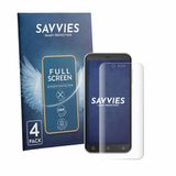 Savvies - Screenprotector voor Peaq PSP 500 - Folie Beschermfolie transparant volledig dekking 4 Stuks