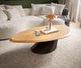 Conis Table basse Edge Organique 140x76 cm Chêne Naturel Conis Métal Noir Flow-Edge