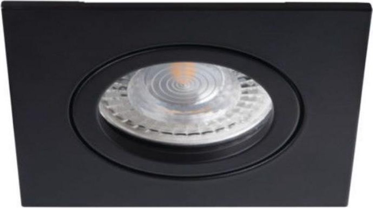 RTM Lighting Platte inbouwspot Corey -Vierkant Zwart -Extra Warm Wit -Dimbaar -3.8W -RTM Lighting LED