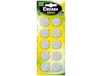 CEGASA CR2032 3 V, lithium knoopcellen, 10 stuks