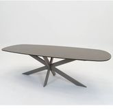 Eurofar Levico eettafel polystone lichtgrijs ovaal 240 cm