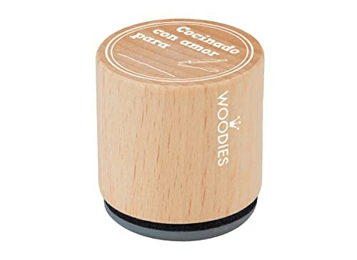 Colop Arts&Crafts Stempel van hout en rubber, met liefde voor diameter, 33 x 30 mm.