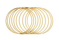 Rayher 25215616 Metalen ringen, 10 stuks, diameter 20 cm, goud gecoat