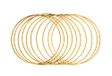 Rayher 25215616 Metalen ringen, 10 stuks, diameter 20 cm, goud gecoat