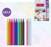 FABER-CASTELL Viltstiften set Eenhoorn, 13 kleuren
