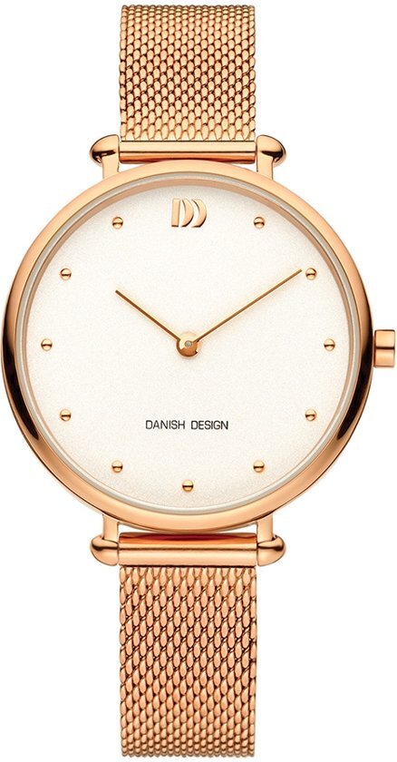 Danish Design IV67Q1229 horloge dames - ros - edelstaal PVD ros