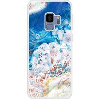 Samsung Galaxy S9 Marbre ocean Verstevigd hoesje met sublimatie bedrukking