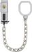 ABUS ABTS21542 Deurketting met overwerpring Zilver