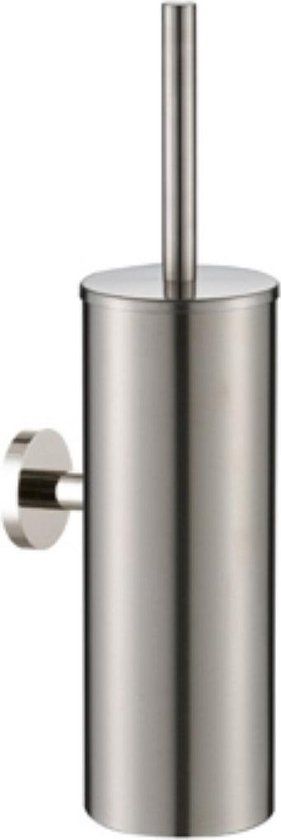 Plieger Vigo Toilet Brush Holder - Wall Mounted - 38 cm - Brushed Chrome - 10 Year Warranty