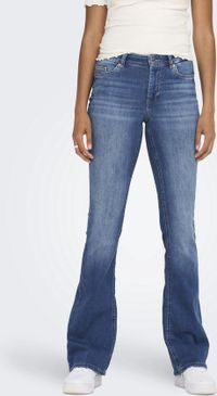 Only Blush Jean évasé mi-long Femme - Taille M X L30 - Bleu