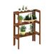 Furinno Tioman Outdoor gereedschapsloze multifunctionele displayplank, plantenstandaard, 3-laags, naturel